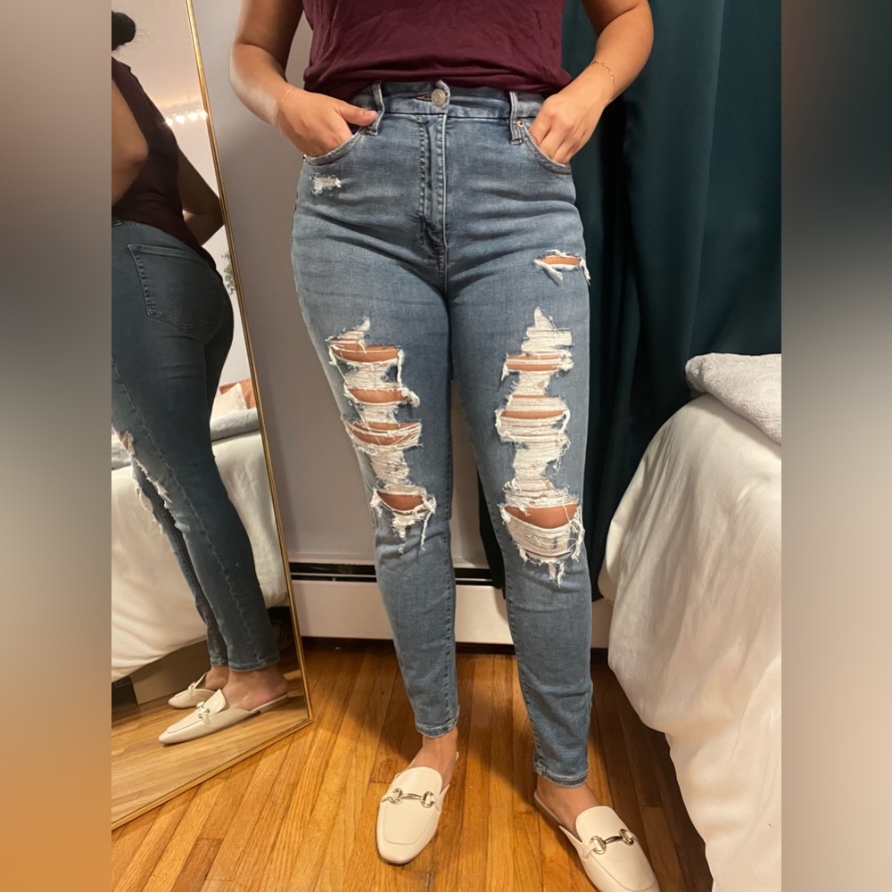 Women's Super High Rise Ripped Jeggings